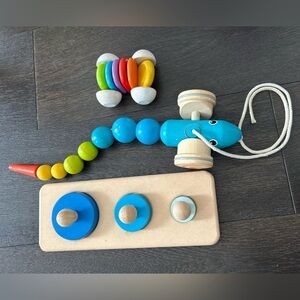 PlanToys Wooden Montessori Toy Bundle